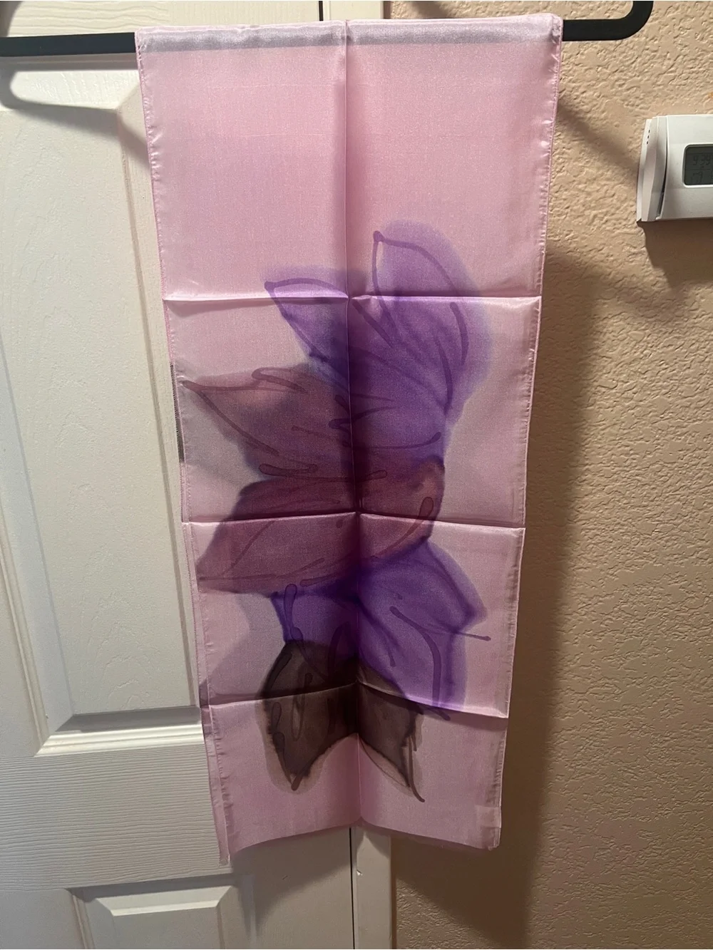Vintage silk scarf- hand painted by Pier of Canada
